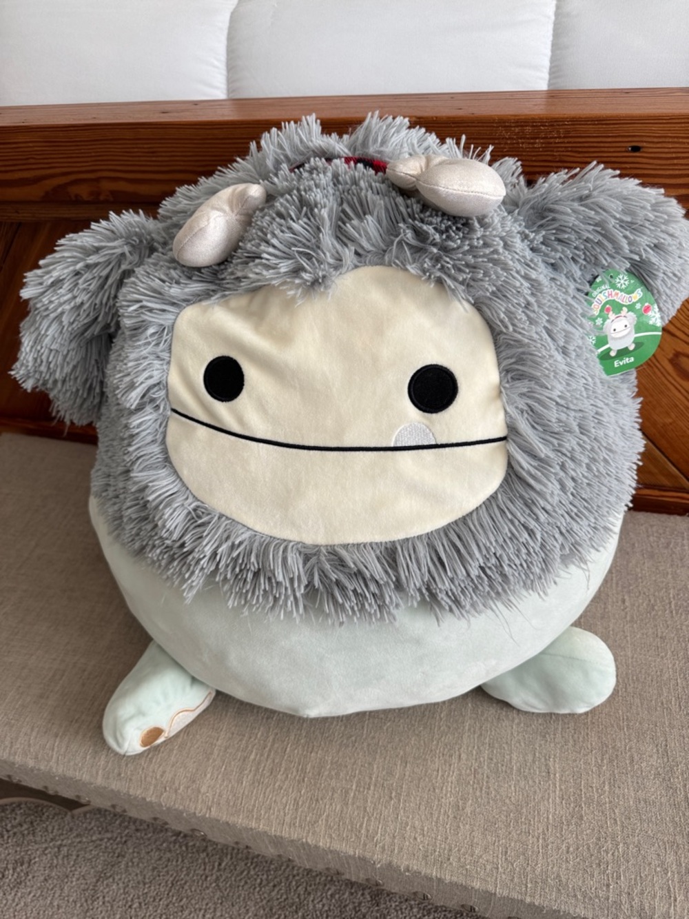 Squishmallows Evita Bigfoot Holiday Plush
